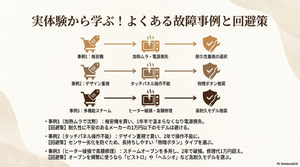 実体験から学ぶ！オーブンレンジ故障事例と回避策