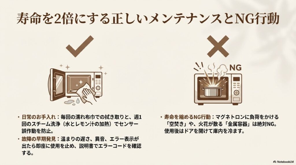 オーブンレンジを長持ちさせる正しいメンテナンス方法