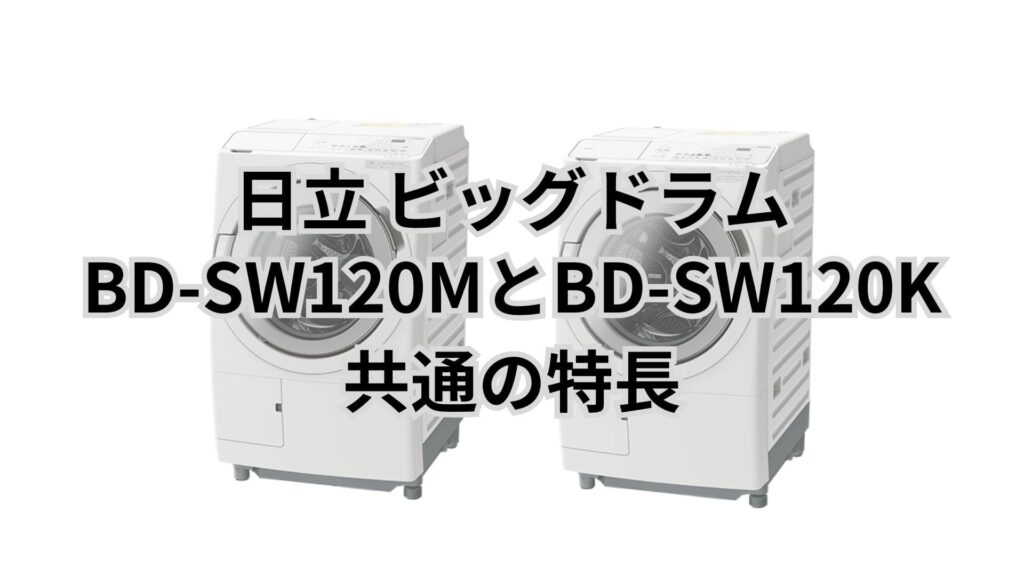 BD-SW120MとBD-SW120K 共通の特長 日立ビッグドラム