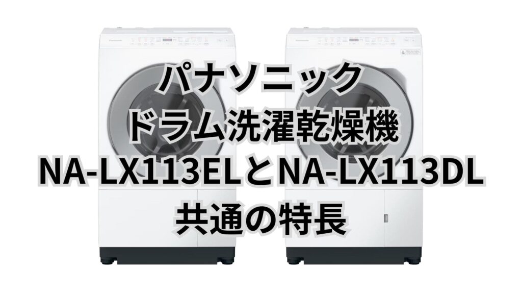 NA-LX113ELとNA-LX113DL 共通の特長 パナソニックドラム式洗濯乾燥機