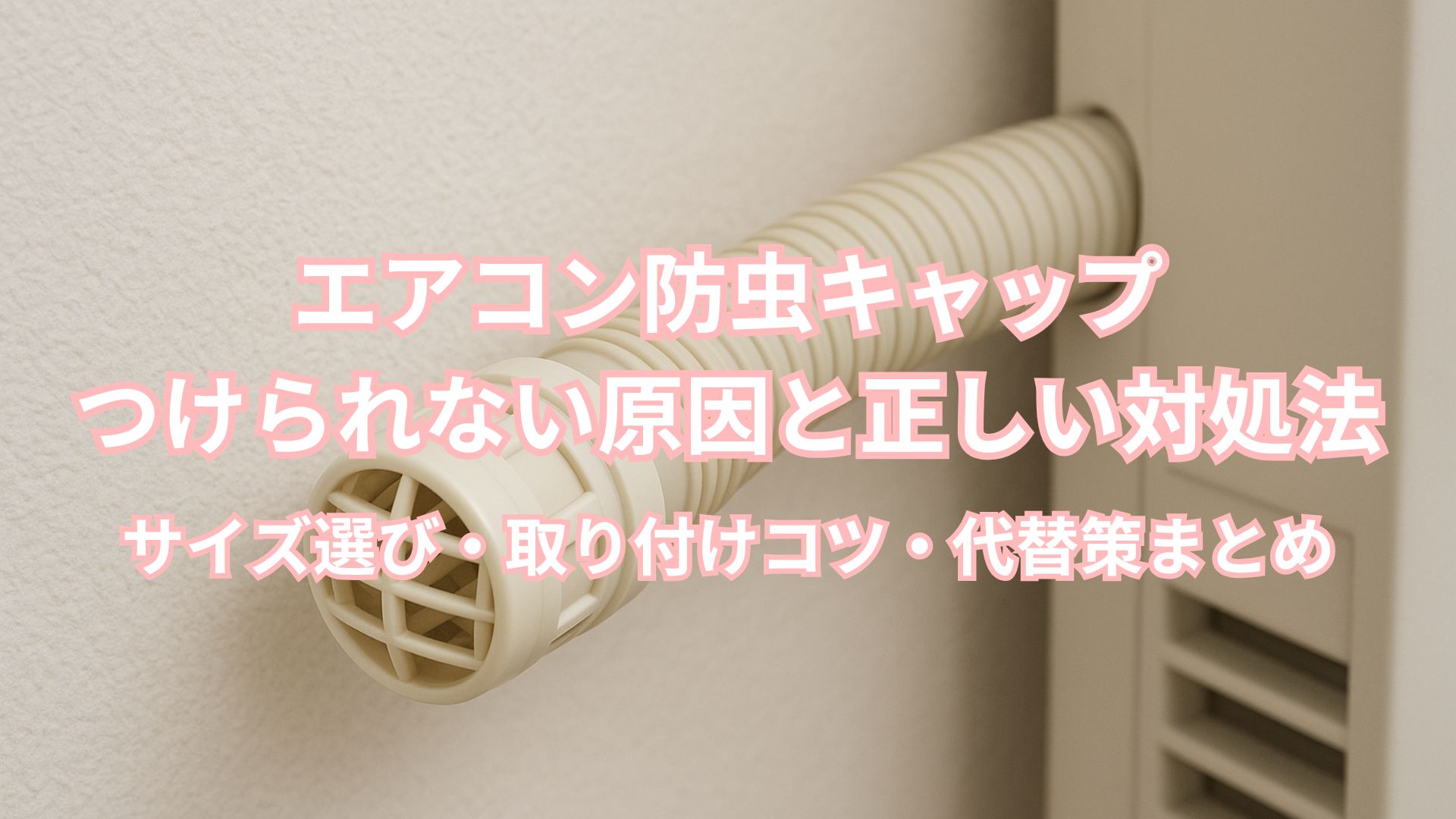 エアコン防虫キャップがつけられない原因と正しい対処法|サイズ選び・取り付けコツ・代替策まとめ