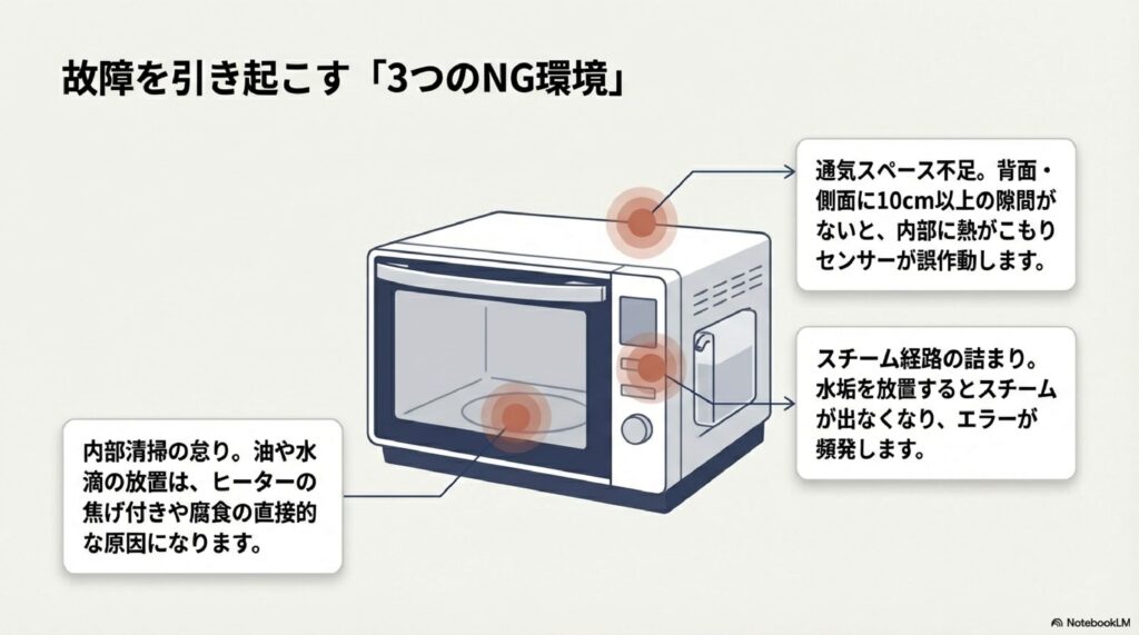 象印のオーブンレンジが壊れやすいと言われる主な原因