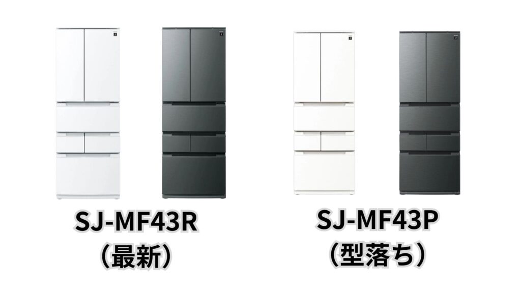本体カラーが違うSJ-MF43RとSJ-MF43P