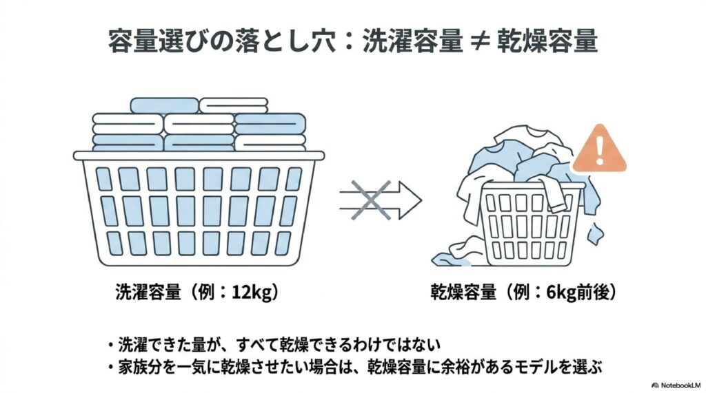 家族人数に合った容量を選ぶ