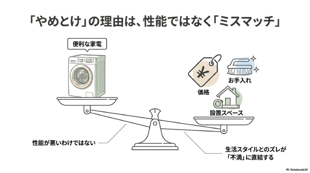 ドラム式洗濯機はやめとけと言われる理由