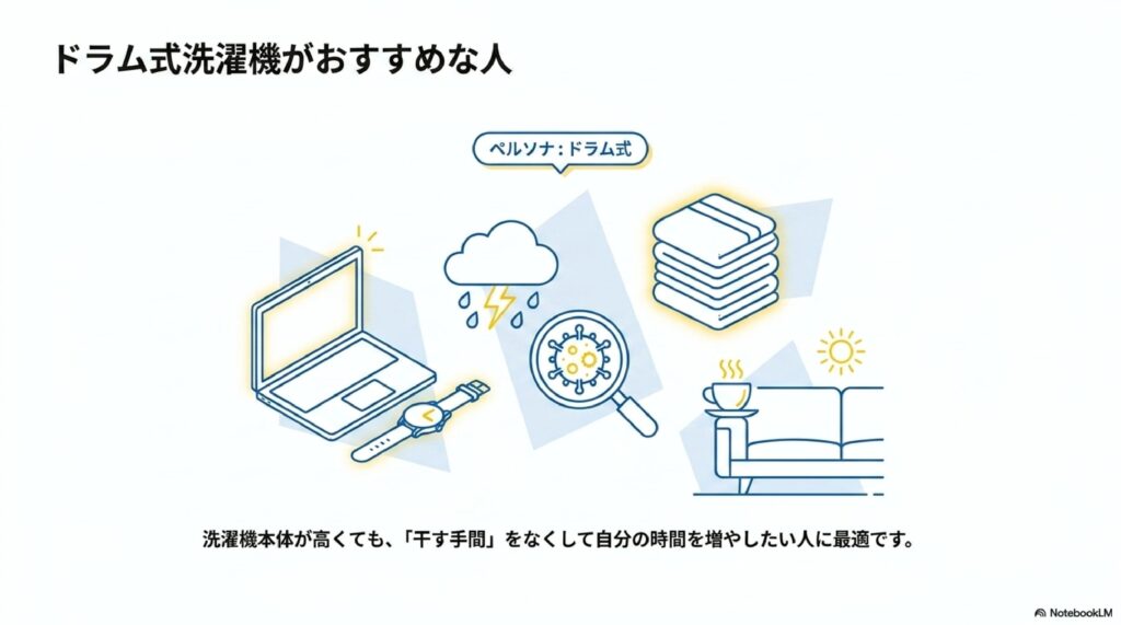 ドラム式洗濯機がおすすめな人