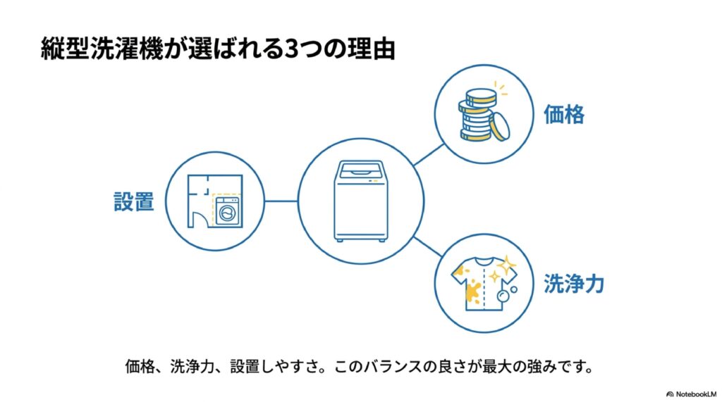 縦型洗濯機が人気の理由