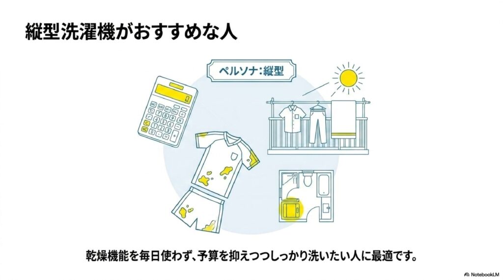 縦型洗濯機がおすすめな人