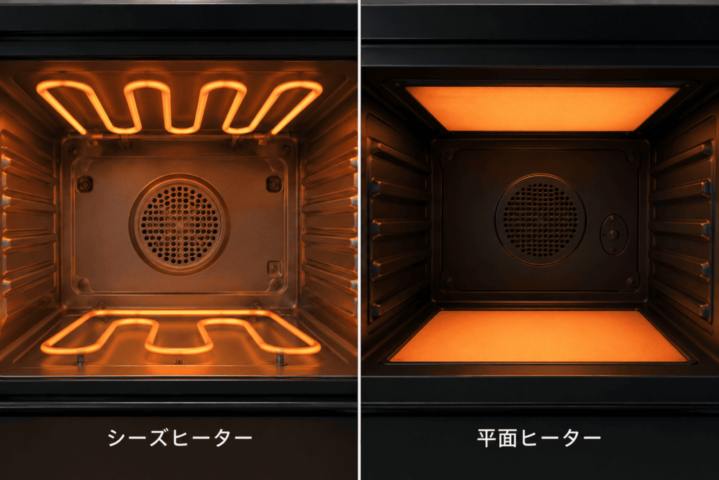 オーブン加熱方式が変更された